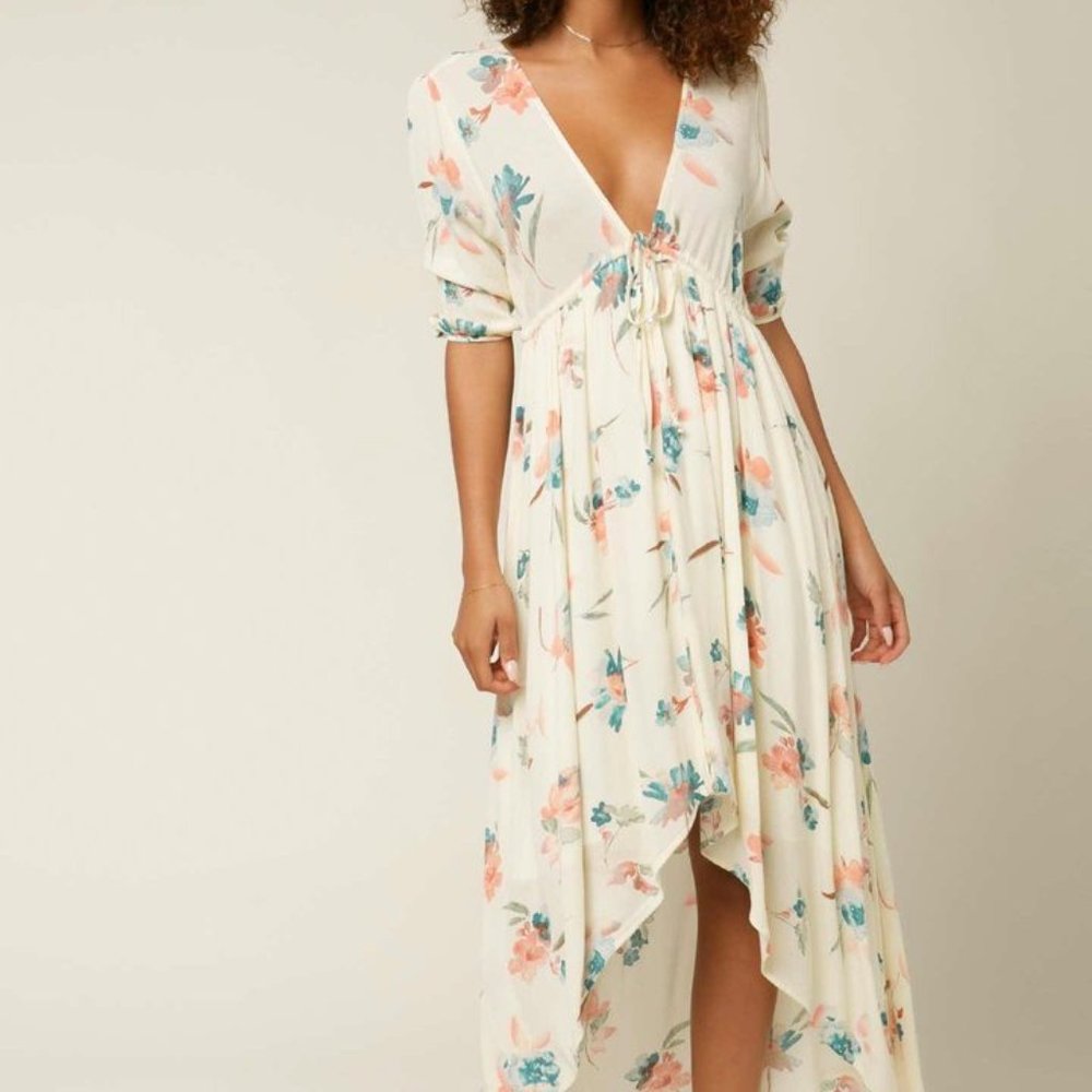 O'NEILL Boyce Asymmetrical Floral Maxi Dress, Brand New with Tags